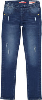 Vingino Meiden jeans super skinny flex fit bracha dark vintage Blauw - 134