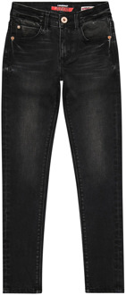 Vingino Meiden jeans super skinny highwaist betty black vintage Zwart - 116