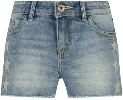 Vingino Meiden korte jeans dafina star old vintage Blauw - 128