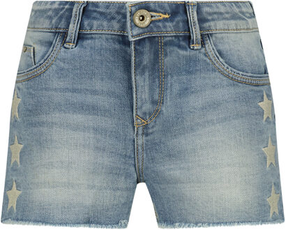 Vingino Meiden korte jeans dafina star old vintage Blauw - 152