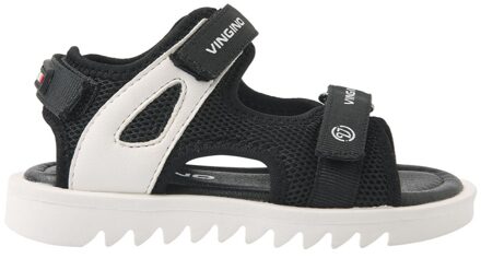 Vingino Sandalen Richie VB47-1042-01 Zwart / Wit maat