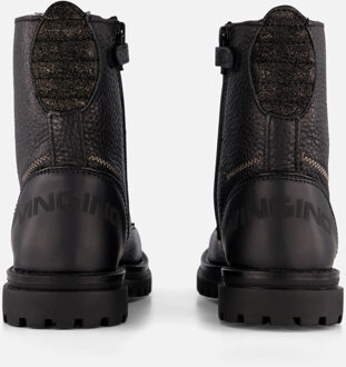 Vingino Shirley Veterboots zwart Leer - 28,29,30