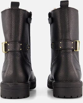 Vingino Veterboots zwart Leer - 35,36,37,38