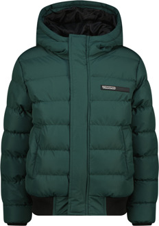 Vingino winter jas jongens - donker groen - Tafreo - capuchon - Maat 128