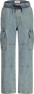 Vingino winter jeans broek jongens - blauw - Gino cargo - Maat 116