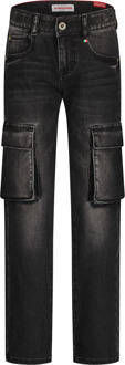 Vingino winter jeans broek jongens - zwart - Paolo Cargo - straight fit - Maat 152