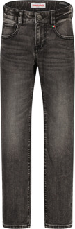 Vingino winter jeansbroek jongens - donker grijs - Paolo - straight fit - Maat 128
