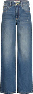 Vingino winter jeansbroek meisjes - donker blauw - Cherry - extra wide leg fit - Maat 128
