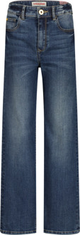 Vingino winter jeansbroek meisjes - donker blauw - Coco - wide leg fit - Maat 140