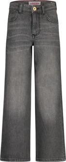 Vingino winter jeansbroek meisjes - zwart - Carlice - extra wide leg fit - Maat 104