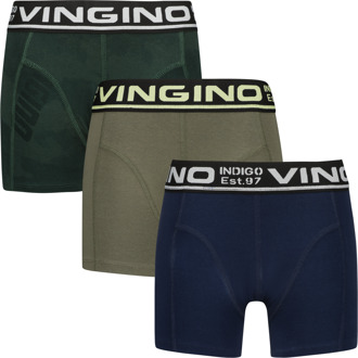 Vingino winter ondergoed jongens - army groen - 3-pack - Maat 122/128
