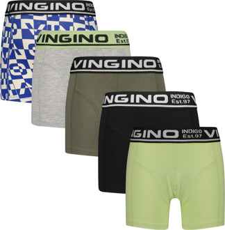 Vingino winter ondergoed jongens - lime - 5-pack - Maat 146/152