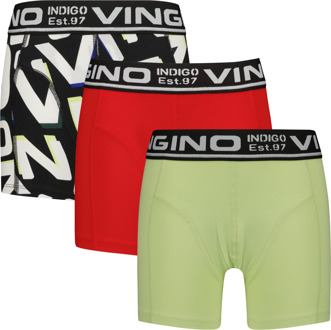 Vingino winter ondergoed jongens - rood - 3-pack - Maat 110/116