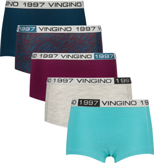 Vingino winter ondergoed meisjes - paars - 5 pack hipster - comfort fit - Maat 110/116