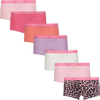 Vingino winter ondergoed meisjes - roze - Girls-boxer-7pack - Maat 110/116