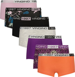 Vingino winter ondergoed meisjes - zwart - 7 pack hipster - comfort fit - Maat 134/140