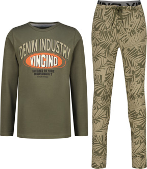 Vingino winter pyjama jongens - groen - Walmo - comfort fit - Maat 122/128