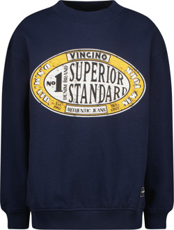 Vingino winter sweater jongens - donker blauw - Noar - oversized fit - Maat 116