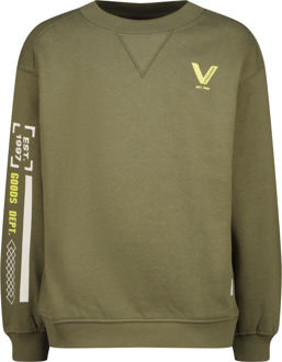 Vingino winter sweater jongens - groen - Namie - boxy fit - Maat 128