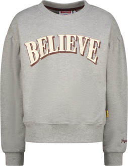 Vingino winter sweater meisjes - licht grijs - Noran - comfort fit - Maat 128