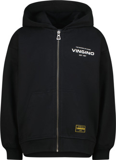 Vingino winter vest jongens - zwart - Basic-Vest - oversized fit - Maat 104