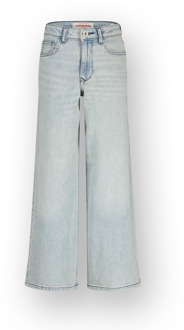 Vingino zomer jeans broek meisjes - Cita - blauw - extra wide leg - Maat 140