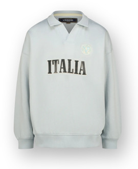 Vingino zomer sweater jongens - blauw - Nico - oversized - Maat 140