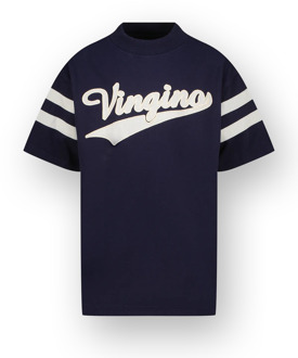 Vingino zomer t-shirt jongens - blauw - Hoyt - oversized - Maat 140