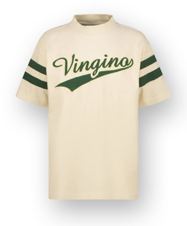 Vingino zomer t-shirt jongens - off white - Hoyt - oversized - Maat 116