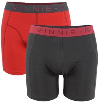 Vinnie-G 2-pack onderbroeken short Vinnie-G flamingo-Rood-S