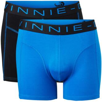 Vinnie-G Boxershorts 2-pack Black Blue / Blue-L Blauw,Zwart - L