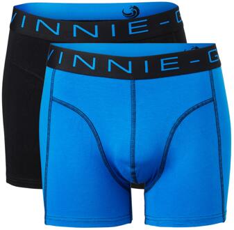 Vinnie-G Boxershorts 2-pack Black / Blue-L Blauw,Zwart - L