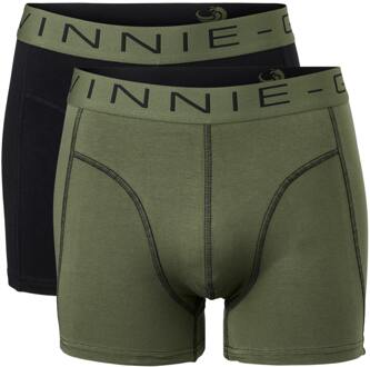 Vinnie-G Boxershorts 2-pack Black / Forest Green Combo-L Black/Forest Green Combo - L