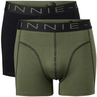 Vinnie-G Boxershorts 2-pack Black / Forest Green-XL Groen,Zwart - XL