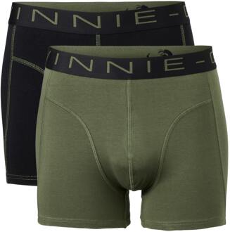 Vinnie-G Boxershorts 2-pack Black / Forest Stitches-XL Groen,Zwart - XL