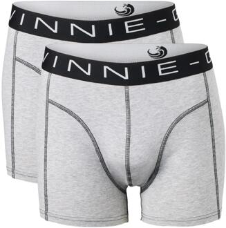 Vinnie-G Boxershorts 2-pack Grey Melange Stitches-XL Grijs - XL
