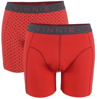 Vinnie-G boxershorts Flamingo Rood - Print 2-pack
