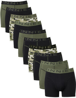 Vinnie-G Boxershorts Voordeelpakket 10-pack Black / Forest Green-M Groen,Zwart - M