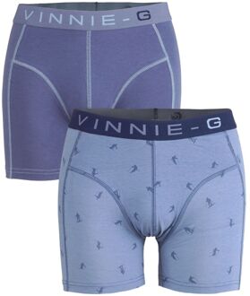 Vinnie-G Boys boxershorts Ski Blue - Print 2-Pack
