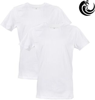 Vinnie-G Heren T-shirt Ronde hals Wit 2-pack-L - L