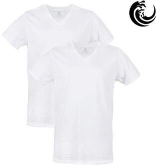 Vinnie-G Heren T-shirt V-hals Wit 2-pack-XL - XL