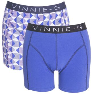 Vinnie-G Onderbroeken 2-pack short Vinnie-G Royal Blauw - Print-L