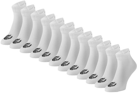 Vinnie-G Quartersokken 12-pack Wit-47/49 - 47/49