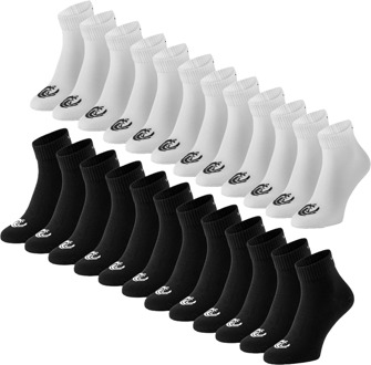 Vinnie-G Quartersokken 12-pack Zwart-39/42 - 39/42