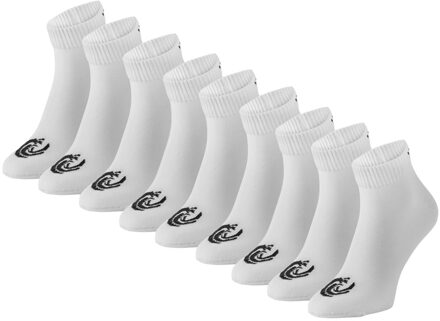 Vinnie-G Quartersokken 9-pack Wit-39/42 - 39/42
