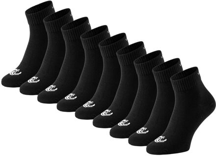 Vinnie-G Quartersokken 9-pack Zwart-35/38 - 35/38