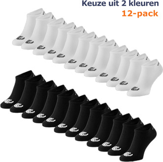 Vinnie-G Sneakersokken 12-pack Zwart-35/38 - 35/38