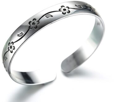 vintage 925 sterling zilver Mannen en vrouwen manchet armband bangles viking indian sieraden Eenvoudige pulseira 1