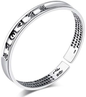 vintage 925 sterling zilver Mannen en vrouwen manchet armband bangles viking indian sieraden Eenvoudige pulseira 3
