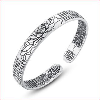 vintage 925 sterling zilver Mannen en vrouwen manchet armband bangles viking indian sieraden Eenvoudige pulseira